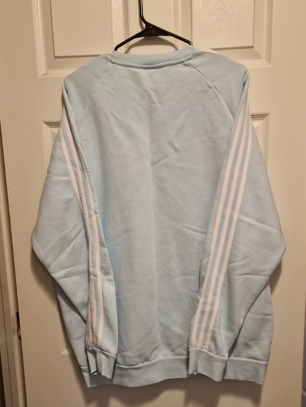 adidas Men's Light Blue Trefoil Crewneck Sweatshirt - Picture 4 of 4